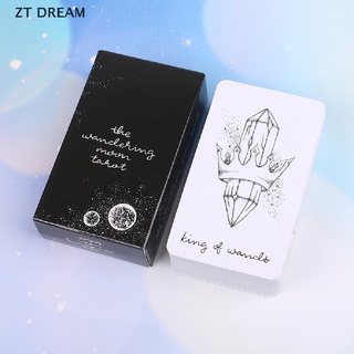 Ztd The Wandering Moon Tarot ไพ่ทาโรต์ 81 ใบ แนวมินิมอล PDF Guidebook Luxe สีดํา สีขาว 07