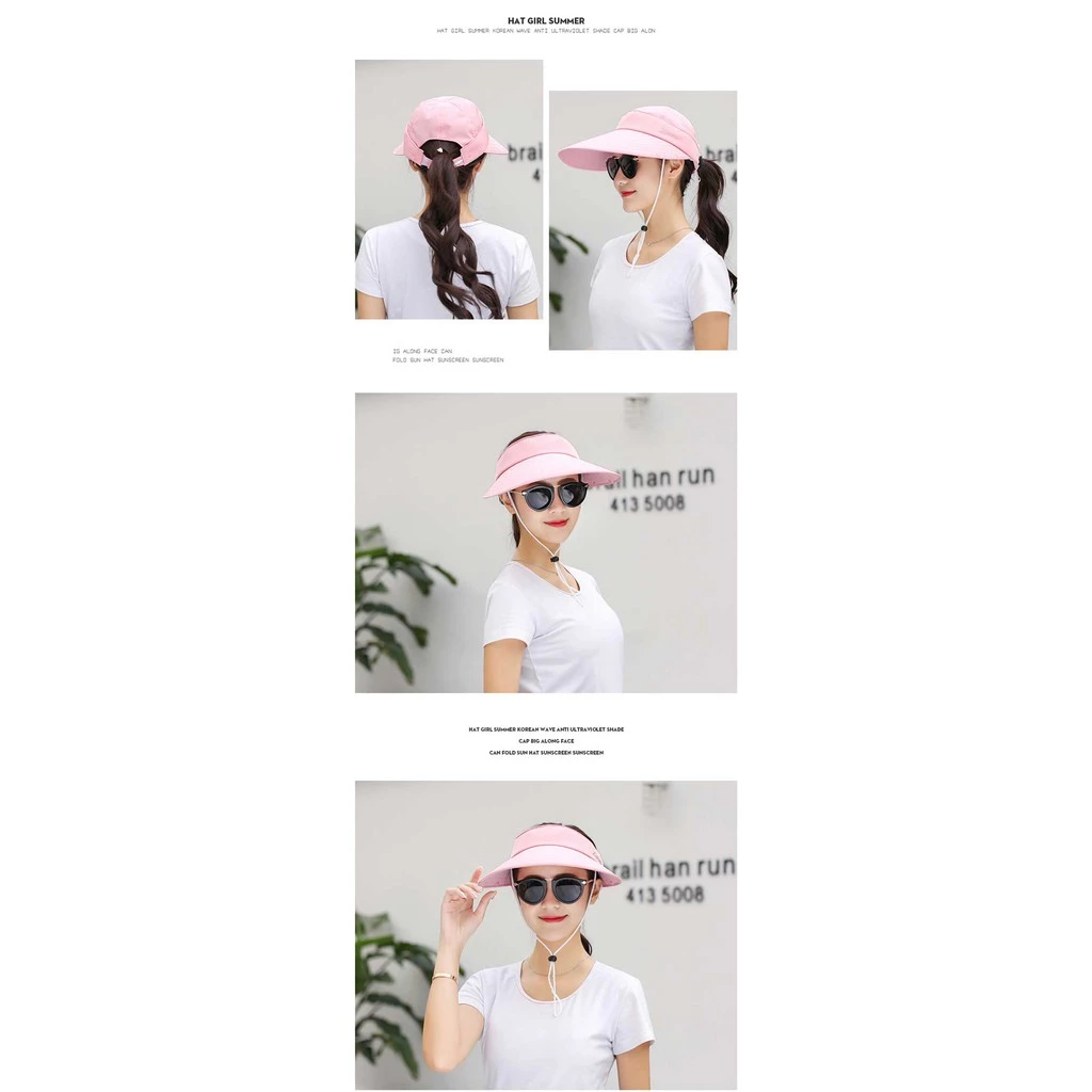 หมวกกันแดด มี 2รุ่น แถมสายคล้อง ส่งจากไทย กันแสงUV ได้ thumbnail 10