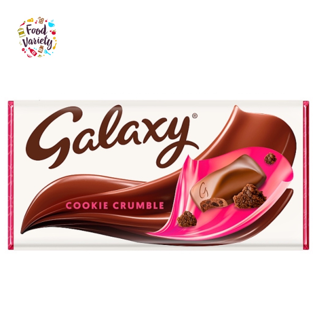 Galaxy Cookie Crumble Chocolate Bar 114g แกแล็กซี่ ช็อกโกแลตบาร์รสคุกกี้ครัมเบิล 114 กรัม