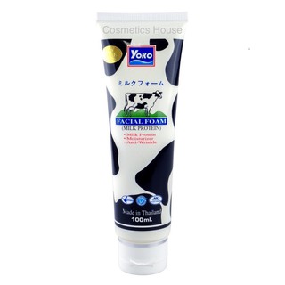 โยโกะ เฟเชียลโฟม โฟมล้างหน้านมวัว YOKO FACIAL FOAM (MILK PROTEIN) 100ml.แท้💯%