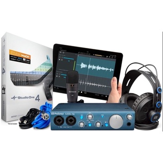 Presonus AudioBox iTwo Studio USB Kit เซ็ทอุปกรณ์ทำเพลง ไมค์อัดเสียง+หูฟังมอนิเตอร์+อินเตอร์เฟส ต่อIpadได้ Free Softwere