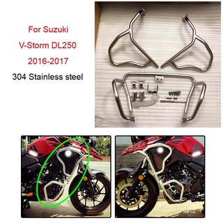 For Suzuki V-Storm DL250 2016 2017 Motorcycle Refit Tank Protection Engine Guard Crash Bars Frame V STORM DL 250 Upper a