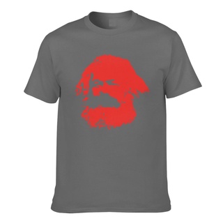 ผ้าฝ้ายคอกลมเสื้อยืด ผ้าฝ้าย พิมพ์ลาย Karl Marx Communist Socialism Communism Loves สําหรับผู้ชายfrom S-4XL