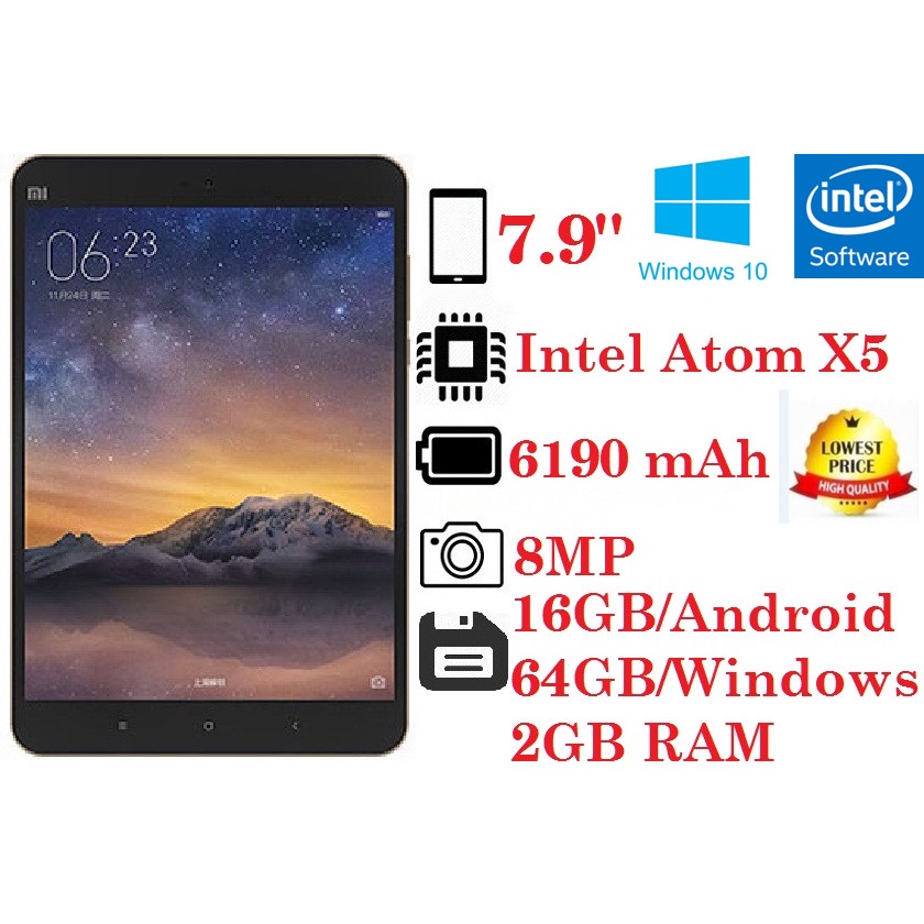 ( Windows 10 แท็บเล็ต) XIAOMI MI Pad 2 XIAO & MI TABLET XIAOMI Laptop ของแท้ 100% (เหมาะสําหรับชั้นเ