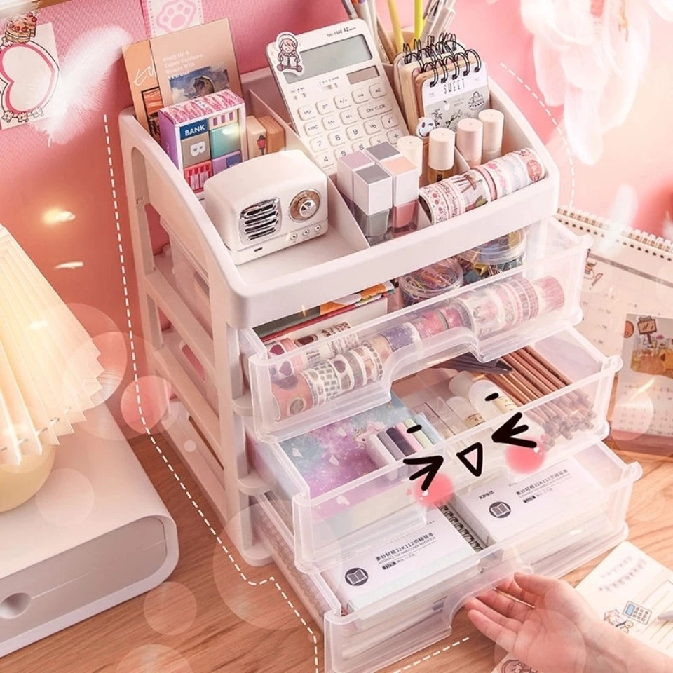 HEINOกว้าง23.3cmชั้นวางเครื่องสำอาง3ชั้น อุปกรณ์แต่งหน้า กล่องเก็บเอนกประสงค์แบบมีลิ้นชัก เป็นมิตรกับสิ่งเเวด thumbnail 7