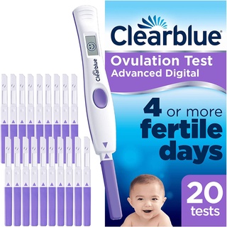 Clearblue Advanced Digital Ovulation Test อุปกรณ์ทดสอบการตกไข่แบบดิจิตอล สีม่วง20 ชิ้น