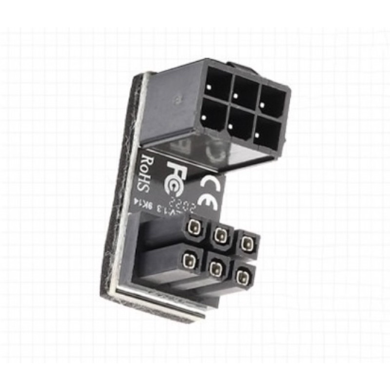 อะแดปเตอร์ atx 6 pin 8 pin หัว 180 องศา