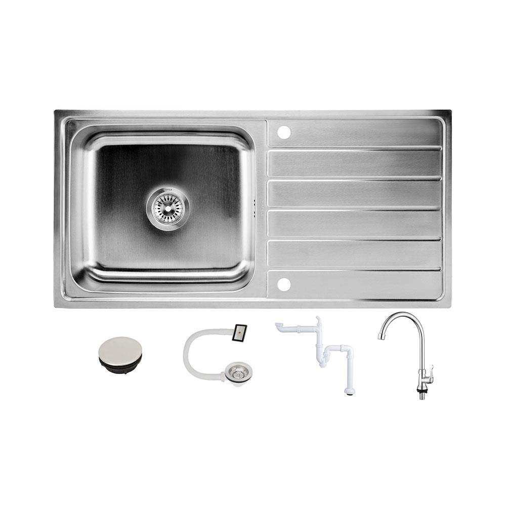 ซิงค์ฝัง 1 หลุม 1 ที่พัก HAFELE ECONO 495.39.422 สีเงินBUILT-IN SINK HAFELE ECONO 495.39.422 1B1D SI