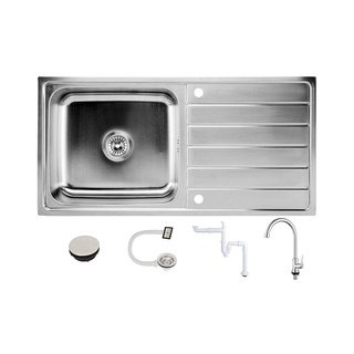 ซิงค์ฝัง 1 หลุม 1 ที่พัก HAFELE ECONO 495.39.422 สีเงินBUILT-IN SINK HAFELE ECONO 495.39.422 1B1D SIVER