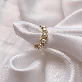 Pearl ring retro fashion personality simple temperament student girl accessories