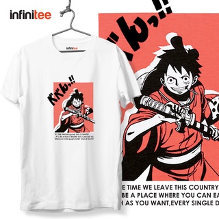 ไม่มีที่สิ้นสุด One Piece Monkey D Luffy Anime Manga Shirt in White  เสื้อยืด  สำหรับผู้ชาย Women T Shirt Tee Tops