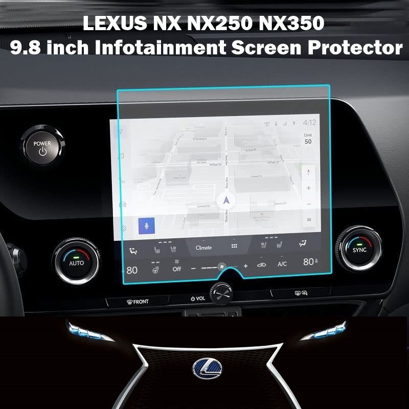 LEXUS NX NX250 NX350 NX350H (2022 2023) ตัวป้องกันหน้าจอแบบรวม 9.8 นิ้ว NX250 NX350 กระจกนิรภัย