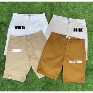 กางเกงขาสั้นผู้ชาย ผ้าชิโน สีพื้น ผ้าcotton100% เกรดพรีเมี่ยม - KNOCK CHINO PANTS