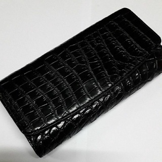 crocodile purse 3p กระเป๋าสตางค์สตรี สีดำ