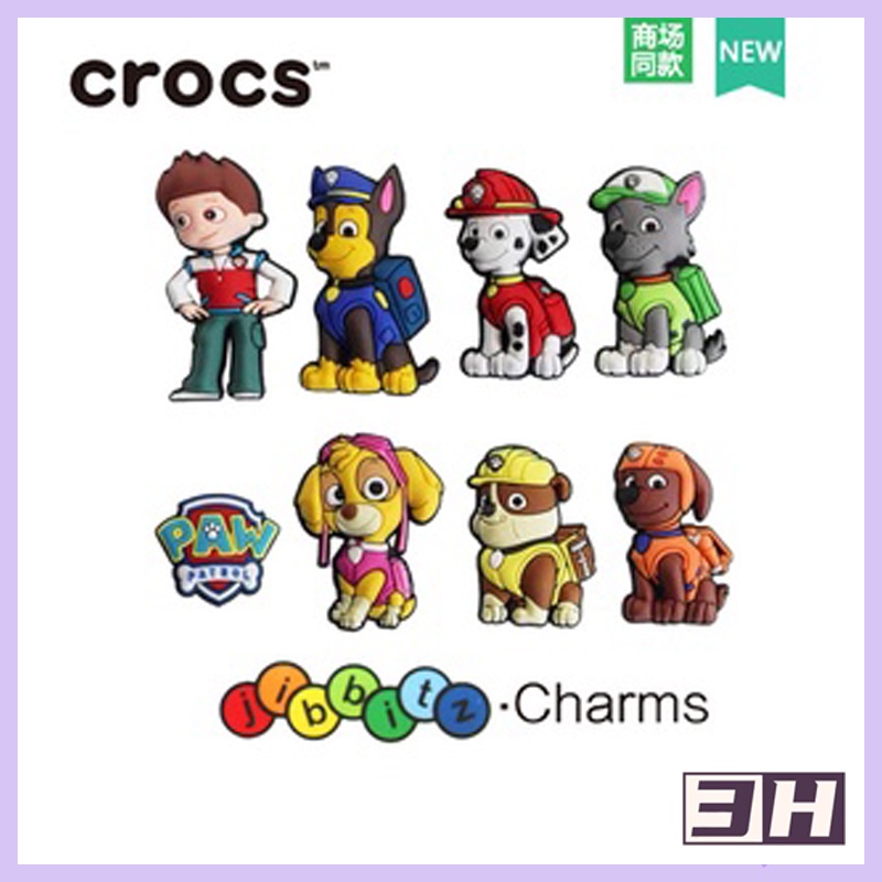 <Wow> PAW Patrol/Shoe Charms Jibbitz/Crocs jibbitz/คุณภาพสูง jibbits/แท้/ชุด jibitz