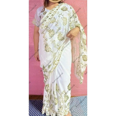 ⛔ พร้อมส่งทุกสี ⛔ คังคุไบ สาหรี่อินเดีย ชุดสาหรี่  สาหรี่อินเดีย สาหรี่ ชุดอินเดียผู้หญิง ชุดคังคุไบ สำเร็จใส่ง่าย - รูปที่ 2