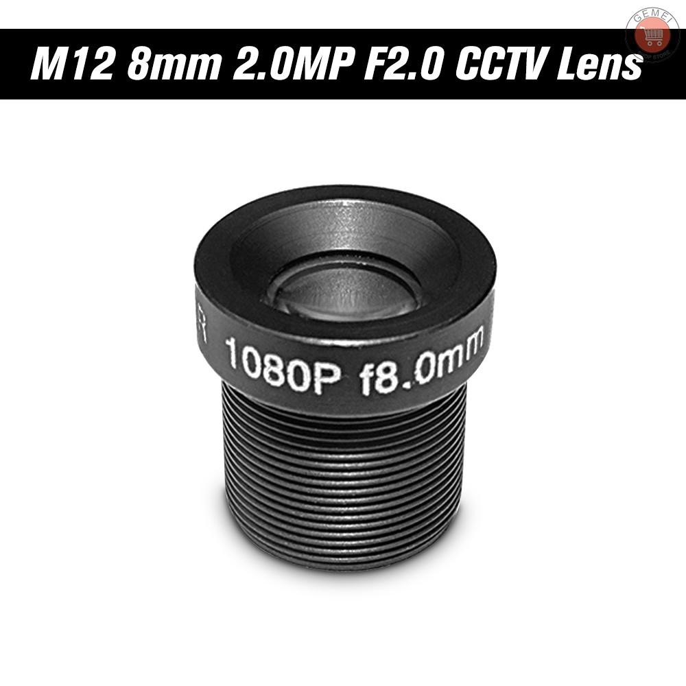 【G&M】HD 2.0Megapixel 2MP 8mm M12 CCTV Board Lens IP Camera Lens F2.0 Fixed Iris M12*P0.5 1/2.7" Imag