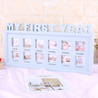 Haha* กรอบรูปพลาสติก "My First Year" Diy สําหรับเด็ก 0-12 เดือน