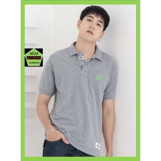 Rudedog เสื้อโปโล ชาย หญิง รุ่น 2line สีเทาอ่อน