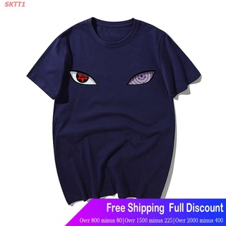 คนอ้วนคอกลมเสื้อยืดลำลอง Naruto Uchiha Sasuke Eyes T เสื้ออะนิเมะญี่ปุ่นออกแบบพิมพ์เสื้อยืด 2020 แฟชั่นฤดูร้อน Cool Cott