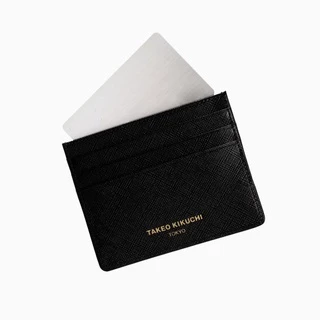 TAKEO KIKUCHI กระเป๋าใส่บัตร BLACK WABI SABI CARD CASE