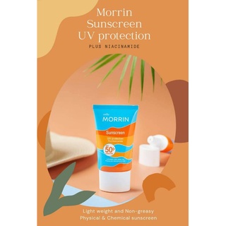 💢 NEW‼️Morrin Sunscreen UV Protection 🏖 โลชั่นกันแดดสำหรับผิวหน้า ☀SPF50+