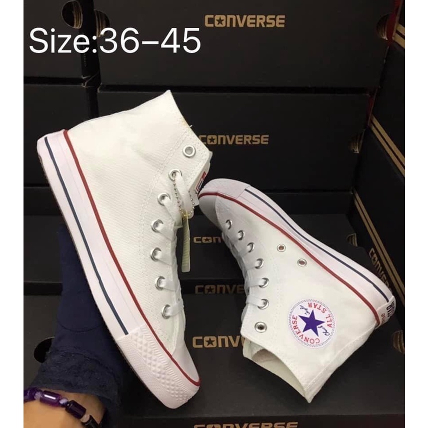 【All New!!💥】รองเท้าผ้าใบคอนเวิร์สหุ้มข้อ (Size:36-45 ) มี 4 สี รับประกันสินค้าตรงตามภาพ 100% พร้อมส่ง ถูกสุด ล็อตใหม่🚀✨