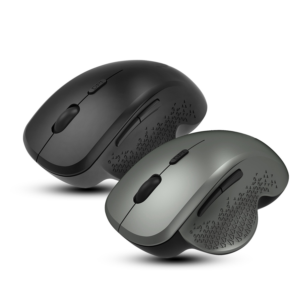 PROTOTYPE Ergonomic Wireless Mouse เมาส์ไร้สาย 2.4G USB เมาส์เพื่อสุขภาพ ลดความเมื่อยล้าตามหลัก ergonomic