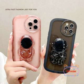 ใหม่ เคสโทรศัพท์มือถือ TPU ใส กันกระแทก ป้องกันเลนส์กล้อง ลายนักบินอวกาศ 3D สีแคนดี้ สําหรับ Samsung Galaxy S23 S22 S21 Plus Ultra S23+ S22+ S21+