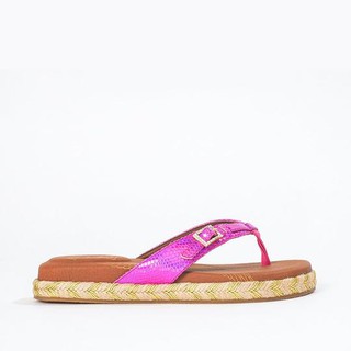 HEXA รองเท้าส้นเตี้ย 1 นิ้ว รุ่น  AVA Thong Sandal (เอว่า รองเท้าแตะคีบ) สีชมพู