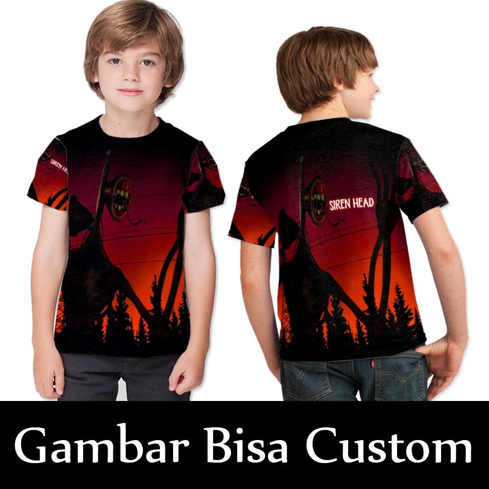เสื้อยืดเด็ก SIREN HEAD / SIREN HEAD เสื้อยืดเด็ก Unisex / SIREN HEAD Fullprint เสื้อยืดเด็ก