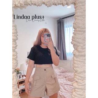 New📌กางเกงขาสั้นทรงตรงแต่งกระเป๋าหน้าสุดเท่ห์ #เสื้อผ้าไซส์ใหญ่  #เสื้อผ้าสาวอวบอ้วน #เสื้อผ้าbigsize #เสื้อผ้าplussize