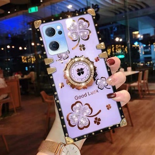 Yjd เคสโทรศัพท์มือถือ ทรงสี่เหลี่ยม ประดับเพชร กันกระแทก สําหรับ OPPO Reno8 Z 5G Reno 7 Pro Reno 7Z