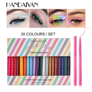 Handaiyan อายไลเนอร์ ชนิดปากกา เนื้อเจล กันน้ำ 20 สี