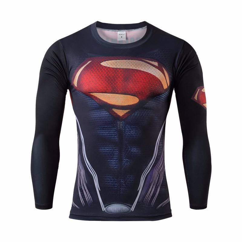 เสื้อยืด SUPERHERO SUPERMAN BLACK RED + BONUS