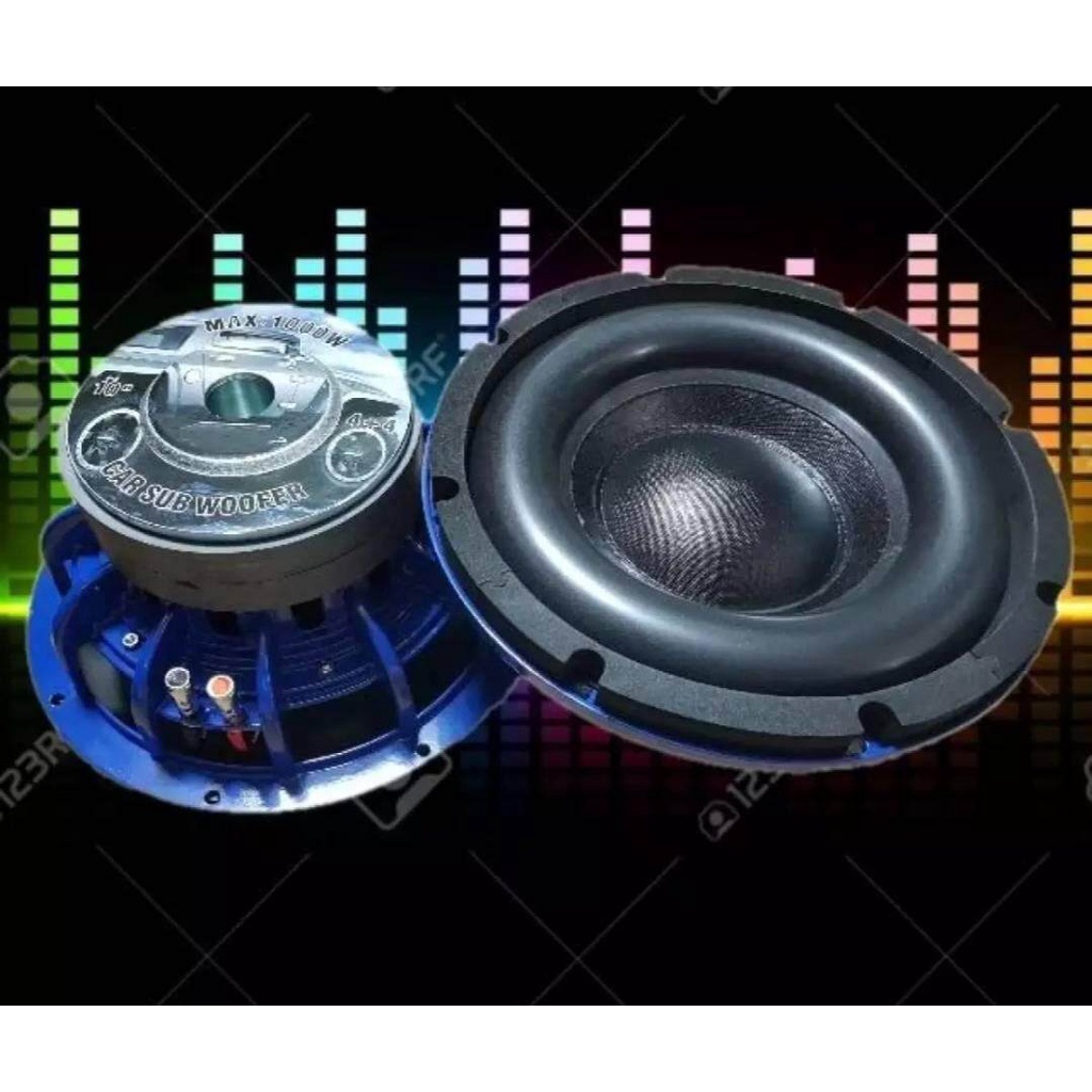 LXJ ดอกลำโพงรถยนต์ซัฟวูฟเฟอร์ 10 นิ้ว วอยซ์คู่ (4+4 ohm)1000w car subwoofer วัตต์