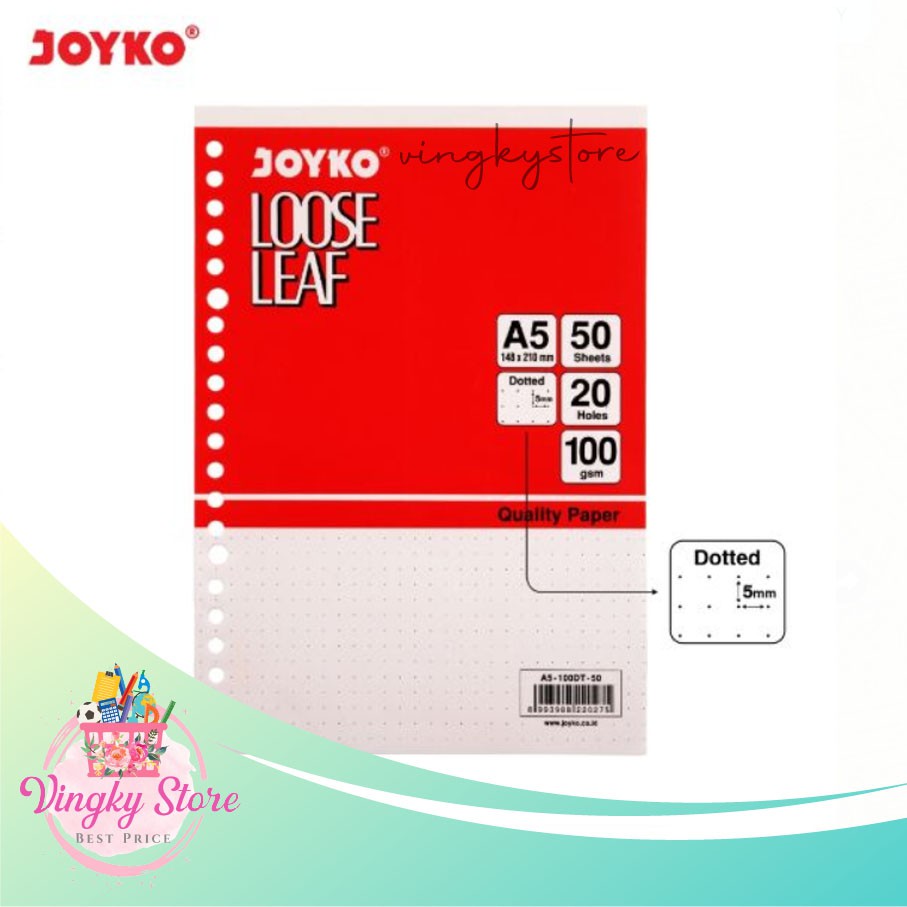 ใบหลวม / กระดาษเครื่องผูก B5 100DT-50 (จุด)