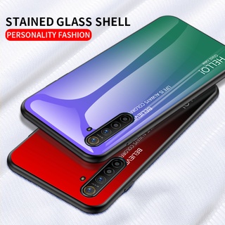 Realme XT X T RealmeXT เคสกระจก Tempered Glass Phone เคส Soft TPU Edge Protection Hard Case Back Cover