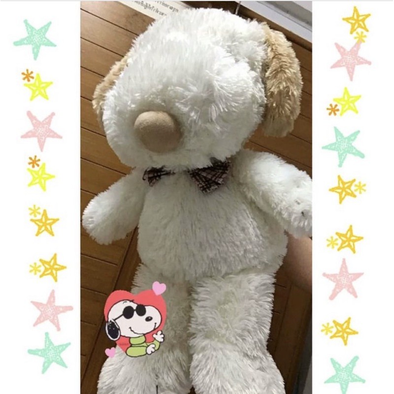 ตุ๊กตาสนูปปี้ Snoopy สีครีม หูน้ำตาล ตัวใหญ่