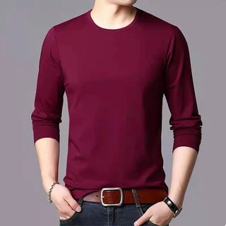 พร้อมส่งเสื้อยืดแขนยาวผู้ชายเสื้อยืดคอกลมผู้ชาย
