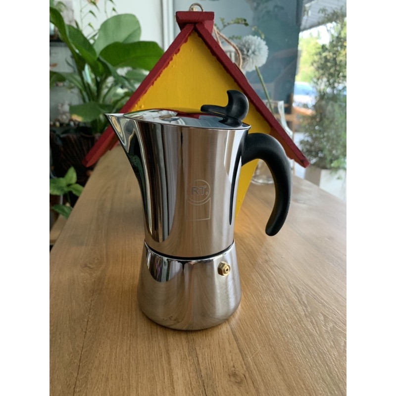 Moka Pot 4 cup กาต้มกาแฟสไตล์อิตาเลียน - ใช้สแตนเลสอย่างหนา Food Grade