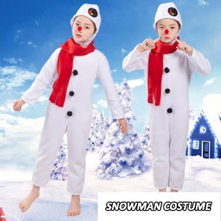 **พร้อมส่ง** 7C200 ชุดเด็ก ชุดตุ๊กตาหิมะ ตุ๊กตาหิมะ มนุษย์หิมะ ชุดคริสต์มาส Snowman Christmas Costume