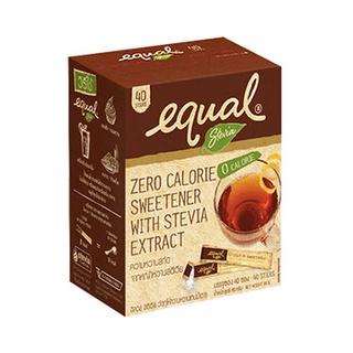 Equal Stevia (ของแท้ 100% จากบริษัท) น้ำตาลหญ้าหวาน 40 ซอง อิควล สตีเวีย ผลิตภัณฑ์ให้ความหวานแทนน้ำตาล