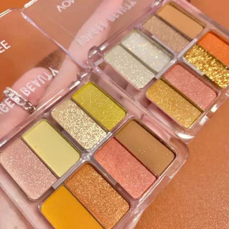 ส่งฟรี/ส่งไว Vongee​ Eye shadow พาเลททาตา อายแชโดว์ 8 สี (ใส)​ เนื้อดินน้ำมัน เนื้อแมท เนื้อชิ​มเมอร์​ สีสวยติดทน กันน้ำ
