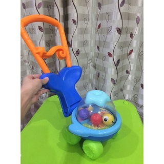 Fisher Price - Push N Whirl Whale  ของเล่นด้ามเข็นไถเดิน มือสอง