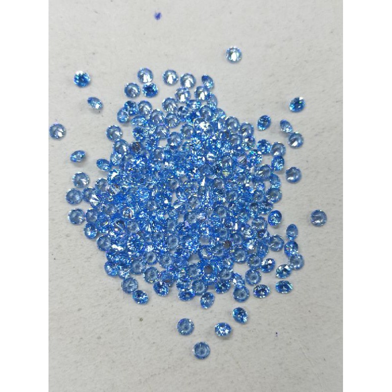 Diamond CZ Blue, เพชรรัสเซีย สีฟ้า (Blue) (2.00,2.25,2.50,2.75,3.00 มิล)