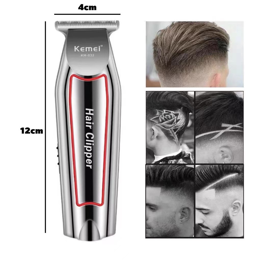 ปัตตาเลี่ยน Kemei KM-032 Professional Hair Clipper กันขอบ แกะลาย กันจอน โกนหนวด แบตเตอเลี่ยนไร้สาย ค