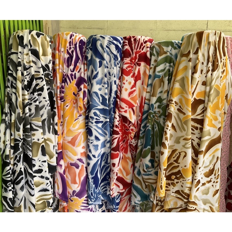 ผ้าไหมอิตาลี หน้าผ้ากว้าง58-60นิ้ว หลาละ60บาท(สามารถตัดยาวต่อเนื่องได้) เนื้อนุ่ม ลื่น ผ้าทิ้งตัว เนื้อผ้า100D