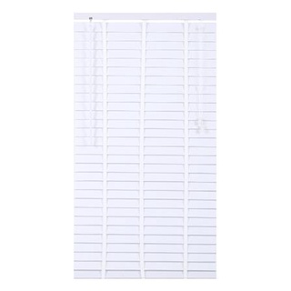 FREE HOME มู่ลี่ PVC FAUX WOOD 70X130 ซม. สีขาว มู่ลี่ มูลี่หน้าต่าง มู่ลี่ประตู