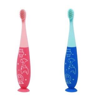 Marcus &amp; Marcus Reusable Toddler Silicone Toothbrush แปรงชนิดเปลี่ยนหัวแปรงได้รุ่นหัวแปรงซิลิโคน